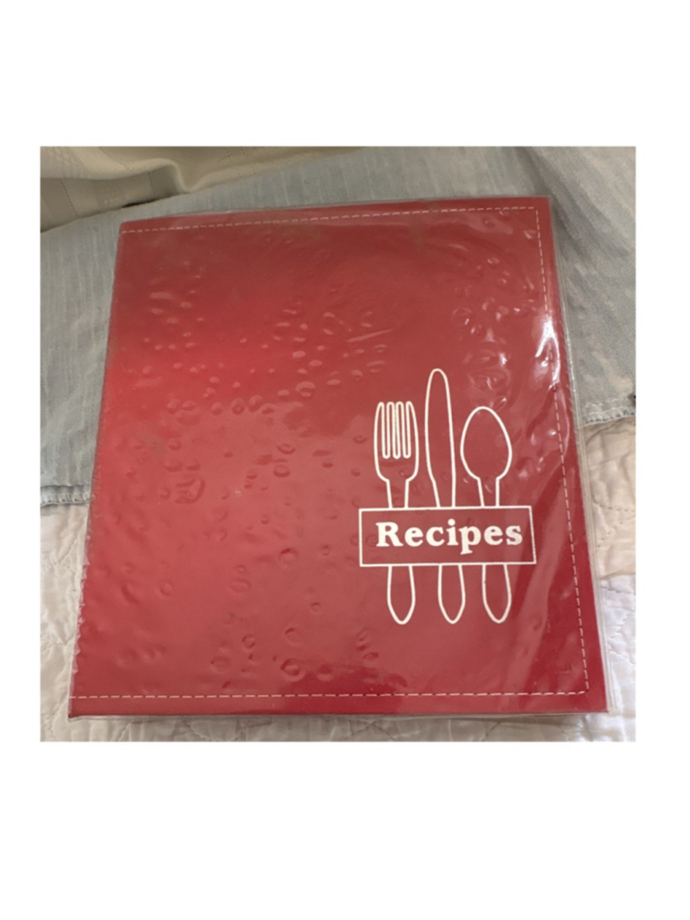 Malden International Designs Red Recipe Binder with Dividers & Blank Cards